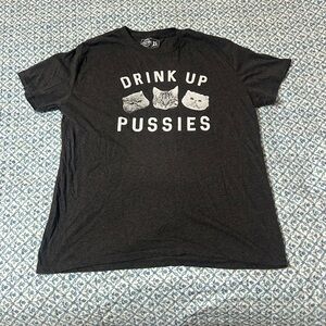 Crazy Dog T-Shirts Black Cat Graphic Tee